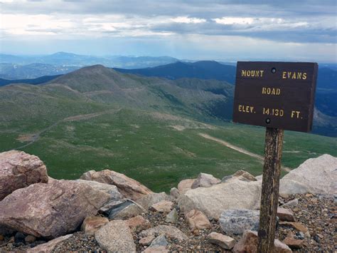 Summit sign: Mount Evans, Colorado