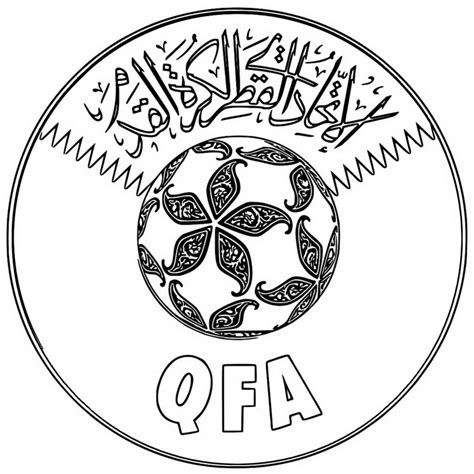 Coloring page FIFA World Cup 2022 : Qatar team logo 7