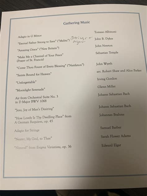 Program from Rosalyn Carter’s funeral, please enjoy : r/Presidents