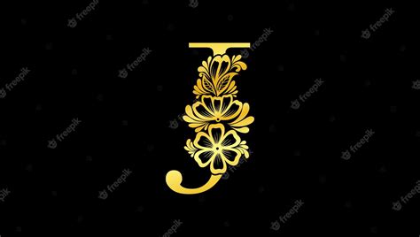 Premium Vector | Floral alphabet monogram letter j monogram initials ...