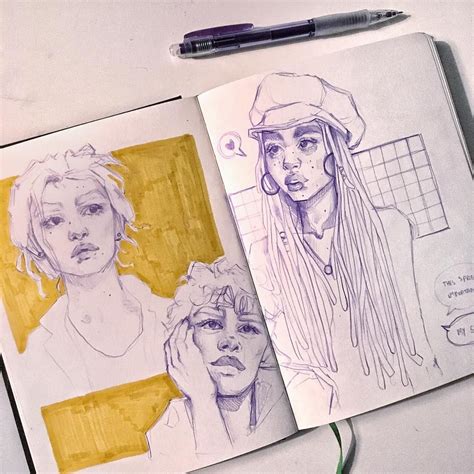 Sketchbook Drawing Ideas Aesthetic - Sketchbook work and daily challenges.