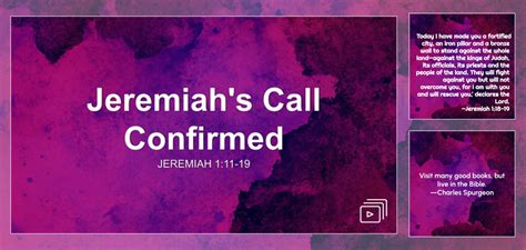 Jeremiah's Call Confirmed Sermon by Sermon Research Assistant, Jeremiah 1:11-19 - SermonCentral.com