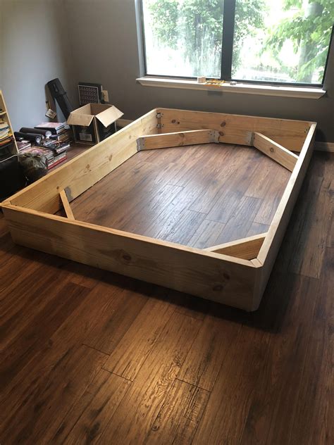 Bed Frame in 2020 | Diy platform bed frame, Homemade bed frame, Wood bed frame diy