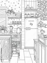 Refrigerator Coloring Page sketch template
