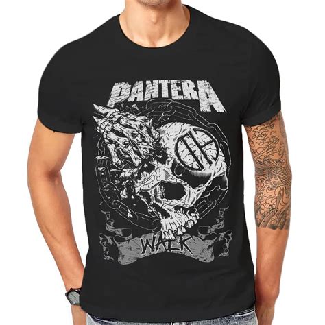 Pantera Tee Shirt Black Graphic Print Heavy Metal Rock Band T Shirts 1 A 180 O Neck Teenage T ...