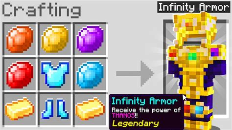 Minecraft But You Can Craft Infinity Armor - YouTube