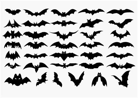 Vector Set of Halloween Bat Silhouette | コウモリ, ハロウィン シルエット, 影絵