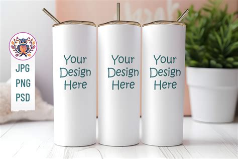 20oz Skinny Tumbler Mockup Psd Graphic by Crafty Corner · Creative Fabrica