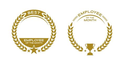 Premium Vector | Employee of the month vector badge design