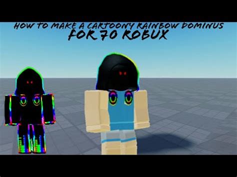 I MADE A CUSTOM CARTOONY RAINBOW DOMINUS FOR 70 ROBUX!!! | HOW TO MAKE ...