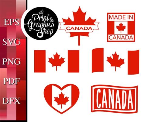 Canada Flag SVG Clipart Vector Digital Download Instant | Etsy Canada