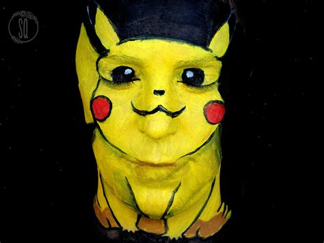 Pikachu face paint makeup tutorial