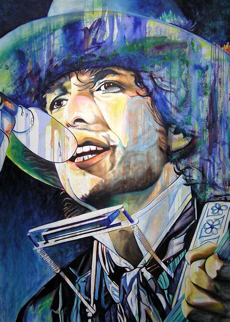 Bob Dylan Tangled up in Blue Painting by Joshua Morton