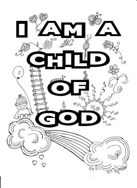 I am a Child of God coloring page