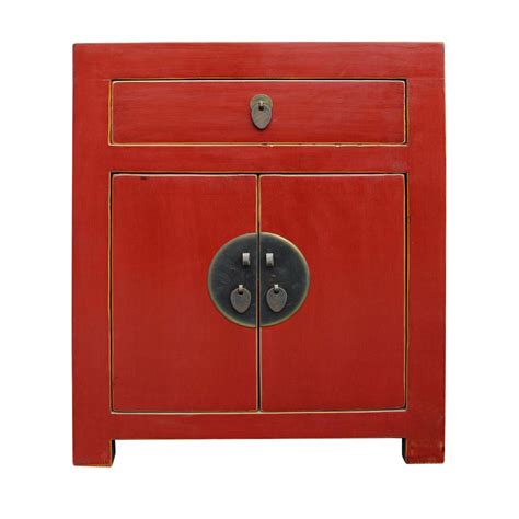 Chinese Red Lacquer Moonface End Table on Chairish.com | Antique chinese furniture, Red lacquer ...