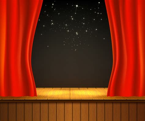 Premium Vector | Background with theater stage.