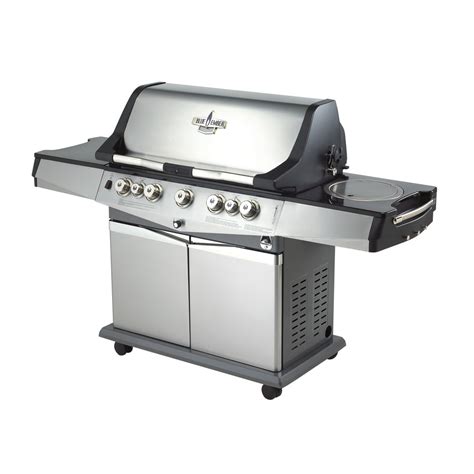 Blue Ember Cast Aluminum 5-Burner (55,000-BTU) Gas Grill with Side and ...