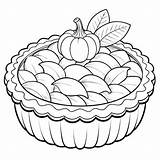 Thanksgiving Pie Coloring Page Vectors & Illustrations For Free  sketch template