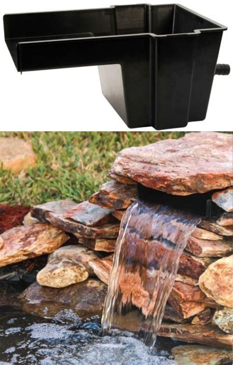 Waterfall Boxes and Spillways 181126: Diy Total Pond 8 Spillway Waterfall Backyard Garden Pond ...