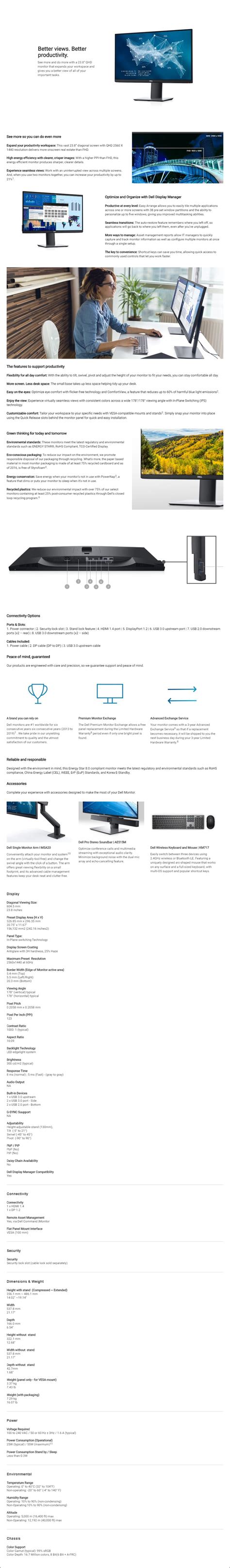 Dell P2421D 23.8" QHD Ergonomic IPS Business Monitor - Capitol Computer