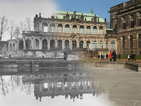 Dresden bombing 75 years on: Composite images show the WWII ruin of ...