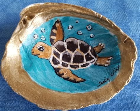 Painted Seashells Painted Shells Turtle Art Turtle Gifts | Etsy | Seashell painting, Turtle ...