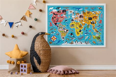 Puzzle: Map of the World. Animals. on Behance