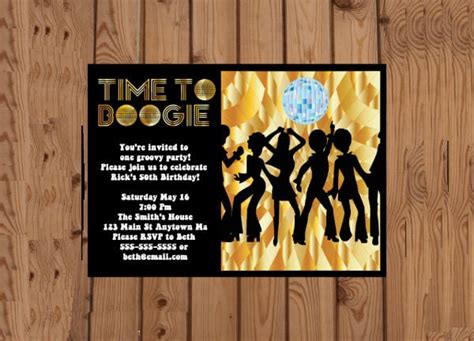 Free 70s Theme Party Invitations Templates - Theme Image