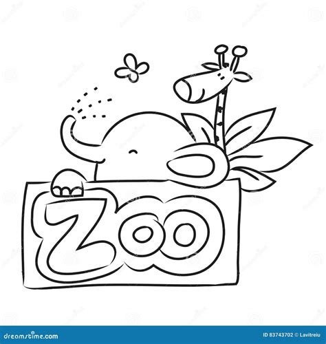 Zoo cartoon animals stock vector. Illustration of animals - 83743702