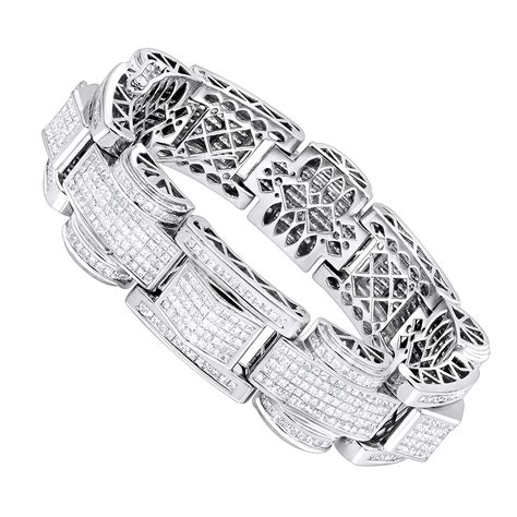 Men's Diamond Bracelet 30ct in 14K Gold - Men's Diamond Bracelets ...