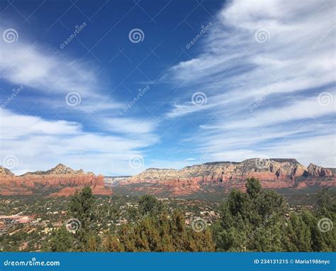 View from Airport Overlook in Sedona, Arizona in November. Stock Image ...