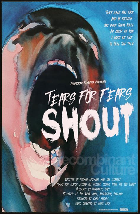 Tears for Fears 'shout' Classic Movie Poster Mashup - Etsy