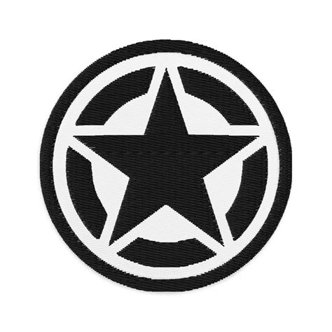 Black Star Embroidered Patches – Military Trader/Vehicles