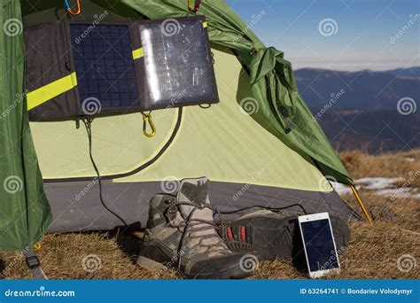 Solar panel. stock image. Image of hiking, height, park - 63264741