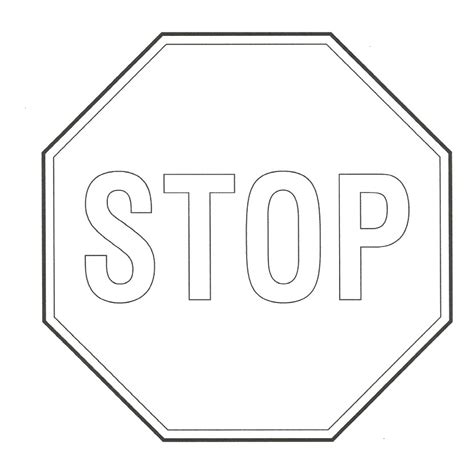 52+ Picture Of A Stop S... Stop Sign Clip Art Black And White | ClipartLook