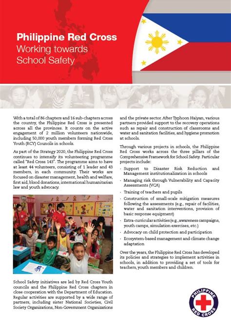 Philippine Red Cross Society working towards school safety | Resilience Library