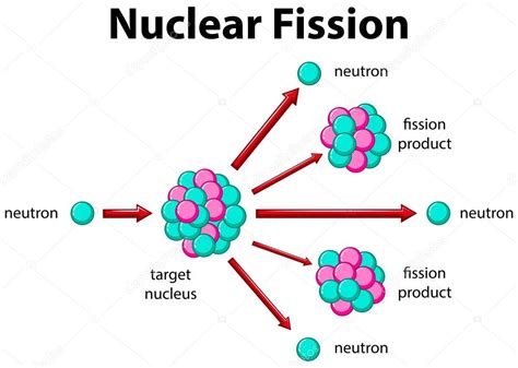 Diagram showing nuclear fission — Stock Vector © interactimages #122558168