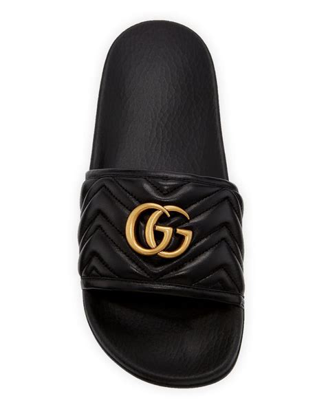 Gucci Women's Collection at Neiman Marcus | Leather slide sandals, Gucci outfits, Gucci