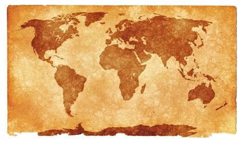 World Grunge Map - Sepia