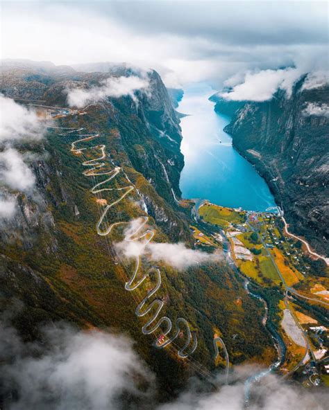 This Mountain Road In Norway - 9GAG