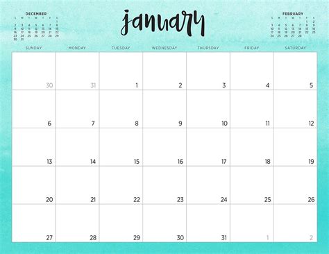 10 best free printable calendar pages printableecom free printable ...