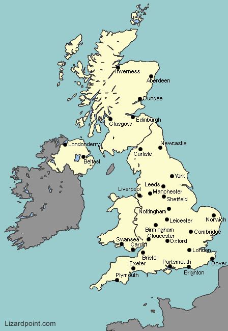 Test your geography knowledge - UK: Major cities | Lizard Point Quizzes