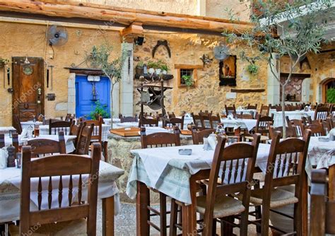 Greek open-air restaurant. Chania. Crete. Greece Stock Photo by ©Soloviev_andrey 44274357