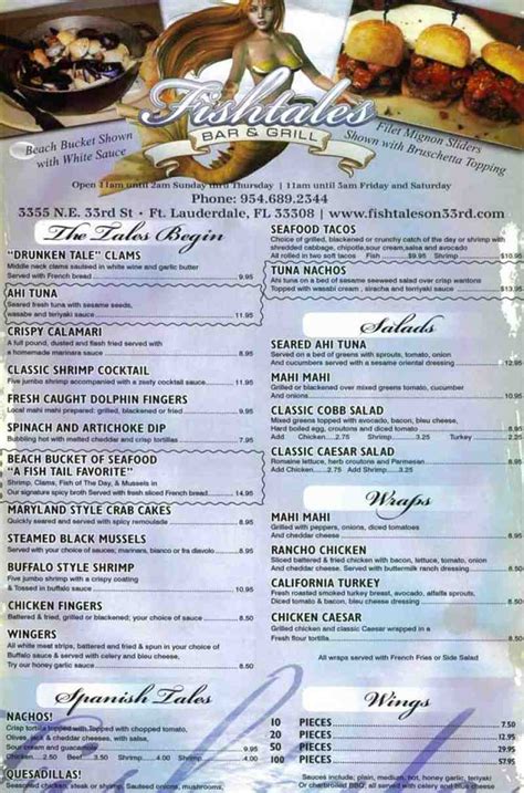 Fish Tales Drink Menu - fishjulllc