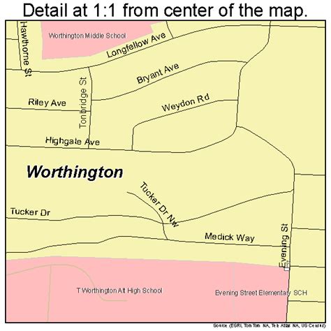 Worthington Ohio Street Map 3986604