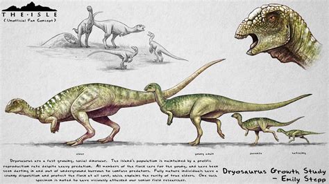 The Isle Dryosaurus Growth Fan Concept by https://www.deviantart.com/emilystepp on @DeviantArt ...