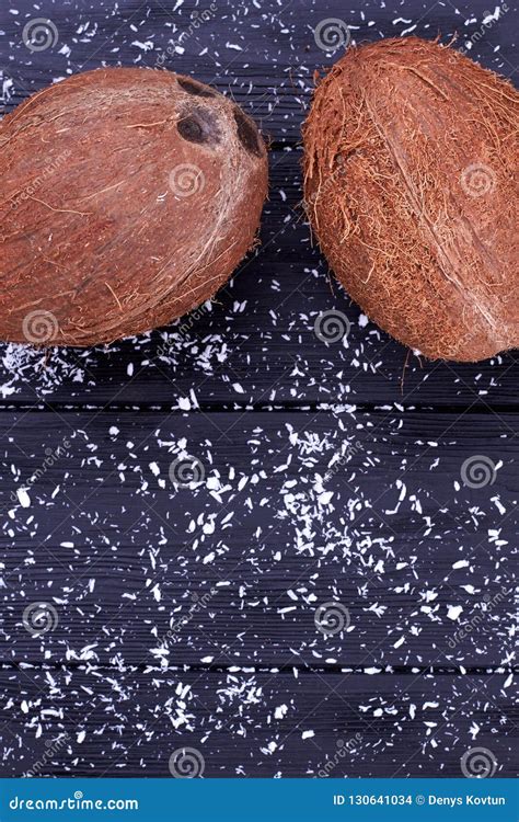 Two Tropical Brown Coconuts. Stock Photo - Image of grocery, healthy ...