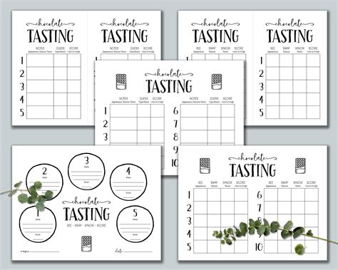 Chocolate Tasting Party Kit. Instant Download Printable. Score | Etsy New Zealand