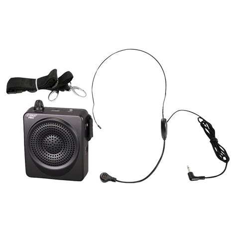 Pyle PWMA50B - Compact & Portable Waist-Band PA Speaker System | Voice Amplifier & Microphone ...