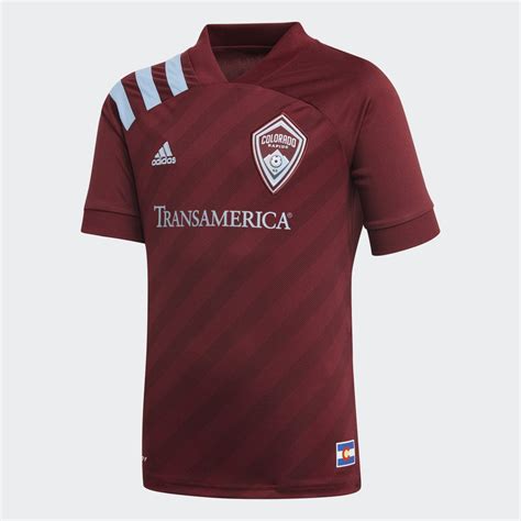 Colorado Rapids Home Jersey Burgundy Red Kids | Adidas soccer jerseys, Soccer jersey, Soccer kits